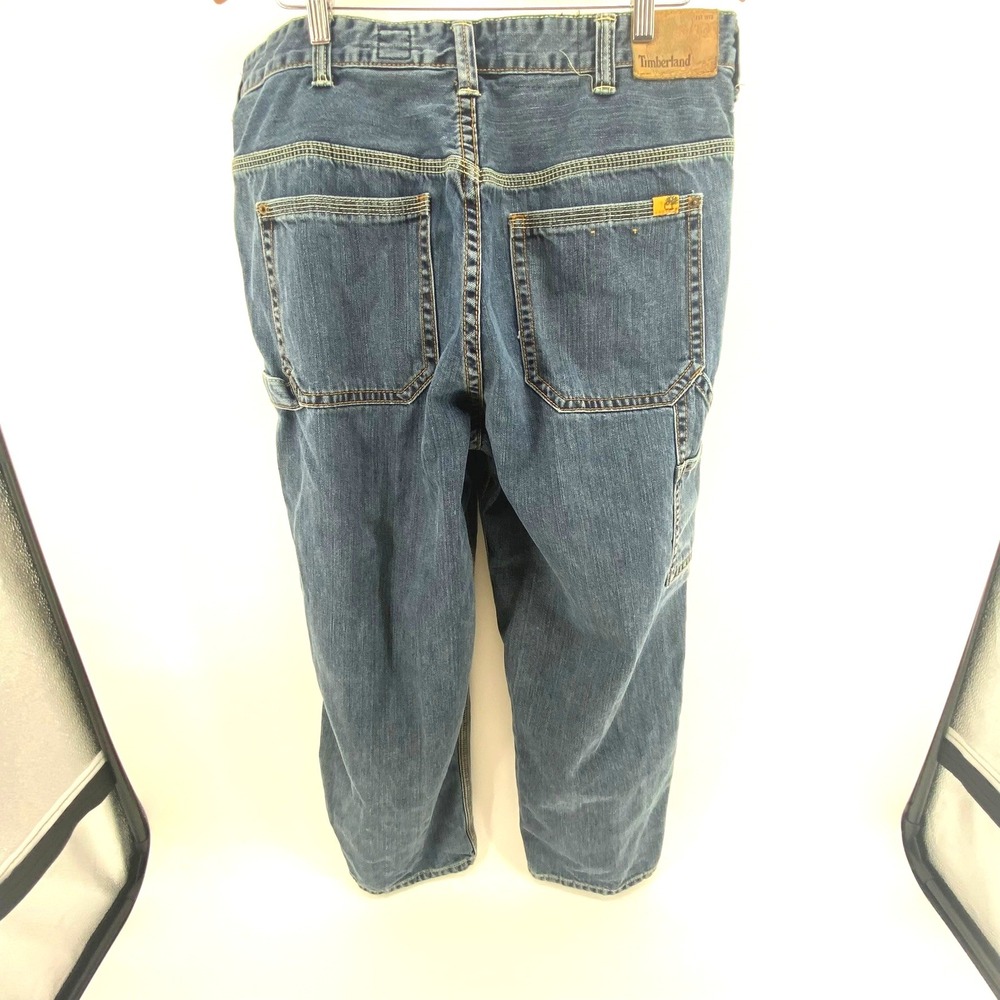 Timberland Carpenter Jeans Menswear Denim Utility Medium Blue Workwear 36x30 - Picture 5 of 6
